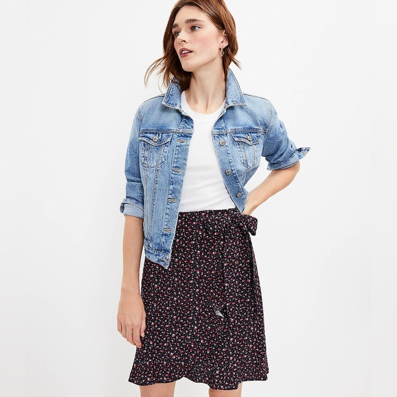 LOFT Ladybug Ruffle Wrap Skirt - Picture 2 of 9